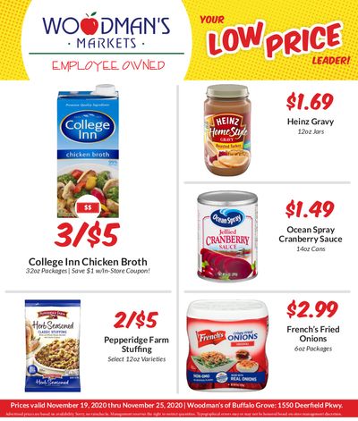 Woodman's Market (IL) Thanksgiving Weekly Ad Flyer November 19 to November 25, 2020