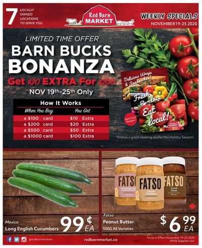 Red Barn Market Flyer November 19 to 25