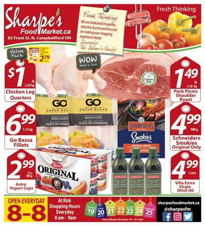 Sharpe's Food Market Flyer November 19 to 25
