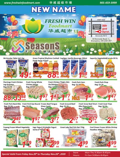 Seasons Food Mart (Brampton) Flyer November 20 to 26