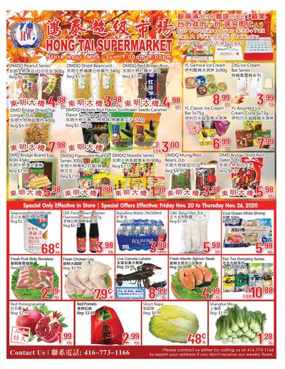 Hong Tai Supermarket Flyer November 20 to 26