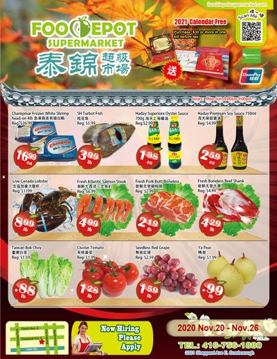 Food Depot Supermarket Flyer November 20 to 26