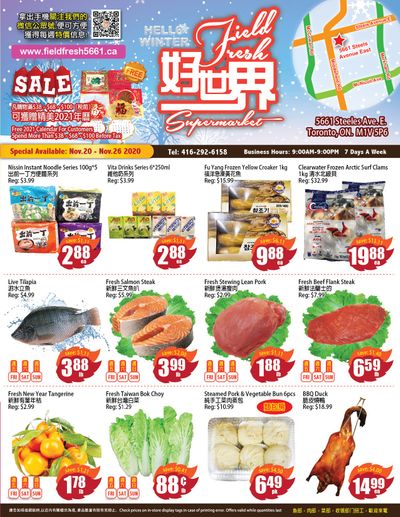 Field Fresh Supermarket Flyer November 20 to 26