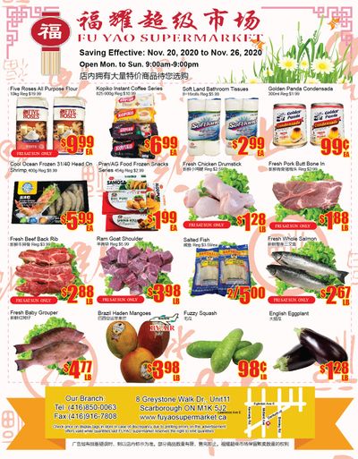 Fu Yao Supermarket Flyer November 20 to 26