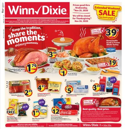Winn Dixie (AL, FL, GA, LA, MS) Weekly Ad Flyer November 18 to November 25