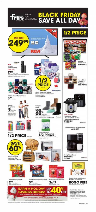 Fry’s (AZ) Weekly Ad Flyer November 27 to November 27