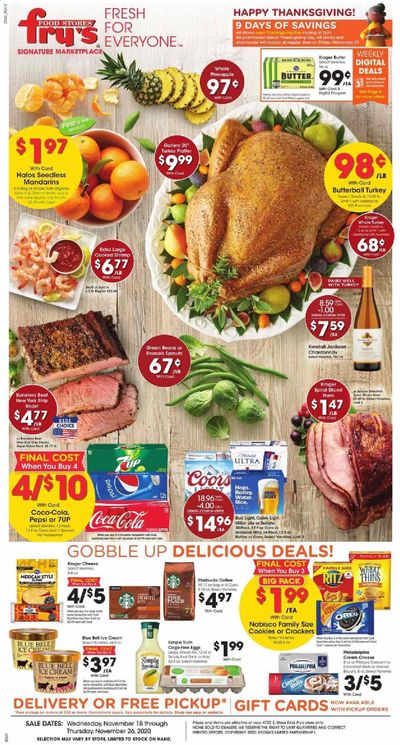 Fry’s (AZ) Weekly Ad Flyer November 18 to November 26