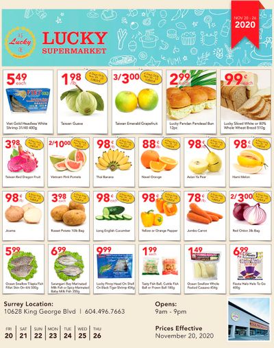 Lucky Supermarket (Surrey) Flyer November 20 to 26