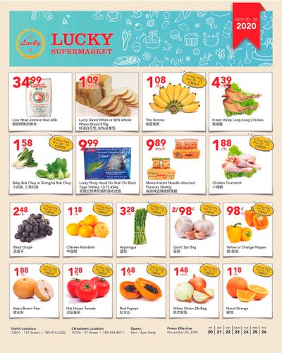 Lucky Supermarket (Edmonton) Flyer November 20 to 26