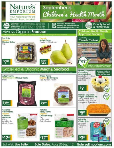 Nature's Emporium Flyer August 30 to September 12