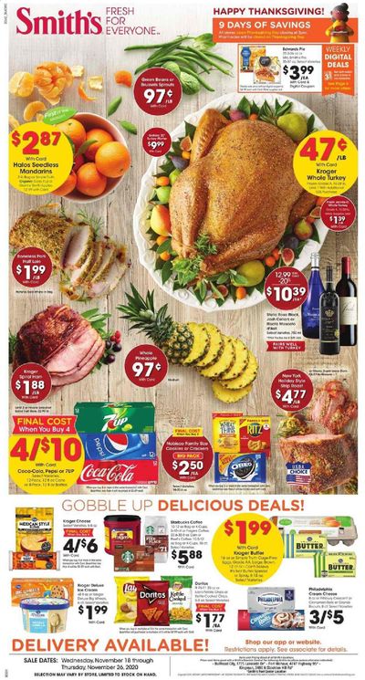 Smith's (AZ, ID, MT, NM, NV, UT, WY) Weekly Ad Flyer November 18 to November 26