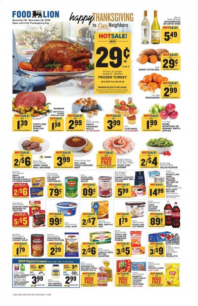 Food Lion (SC) Weekly Ad Flyer November 18 to November 26