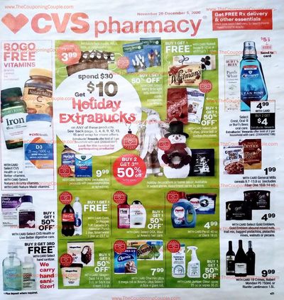 CVS Ad Preview (11/29/20 – 12/5/20): Early CVS Weekly Ad Flyer Preview