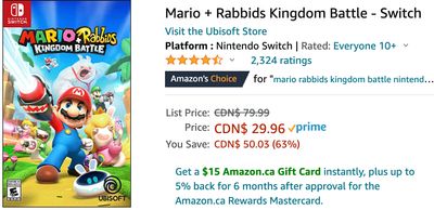 Amazon Canada Pre Black Friday Deals: Save 63% on Mario + Rabbids Kingdom Battle Switch + 41% on KitchenAid Cordless Hand Mixer 7 Speed + More Offers