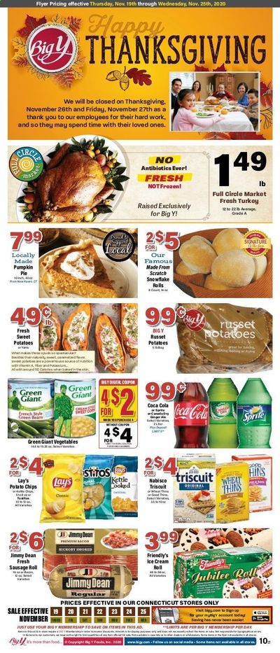 Big Y (CT) Weekly Ad Flyer November 19 to November 25