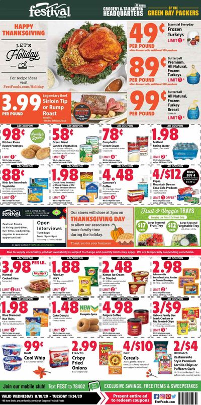 Festival Foods Weekly Ad Flyer November 18 to November 24