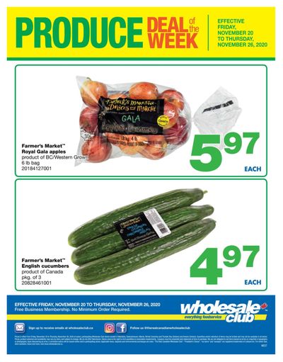 Wholesale Club (West) Produce Deal of the Week Flyer November 20 to 26
