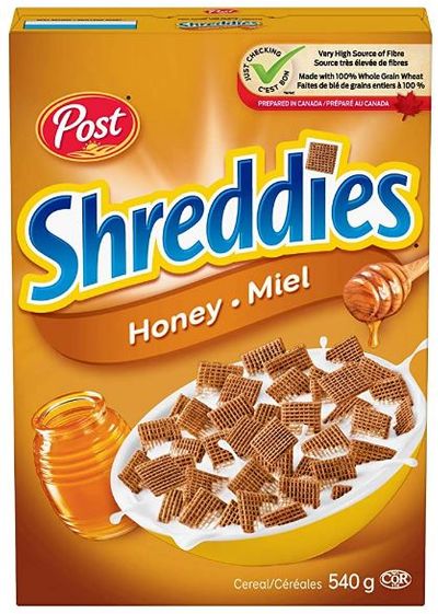 Post Honey Shreddies Cereal, 540 g At $2.00 For Amazon Canada