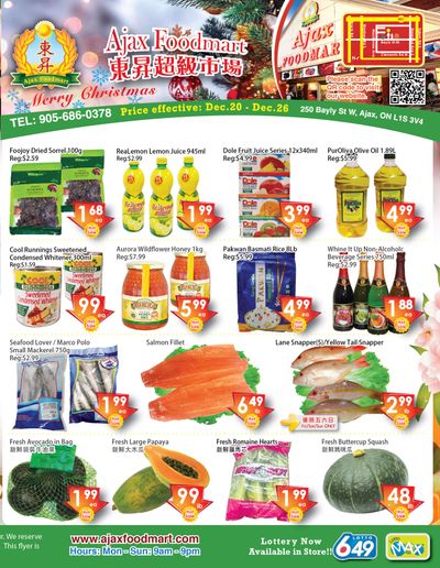 Ajax Foodmart Flyer December 20 to 26