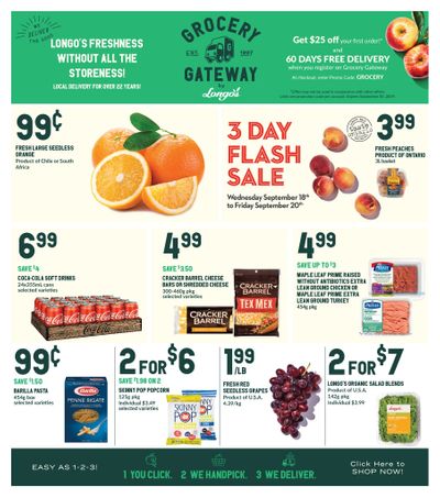 Longo's Grocery Gateway Flyer September 18 to 24