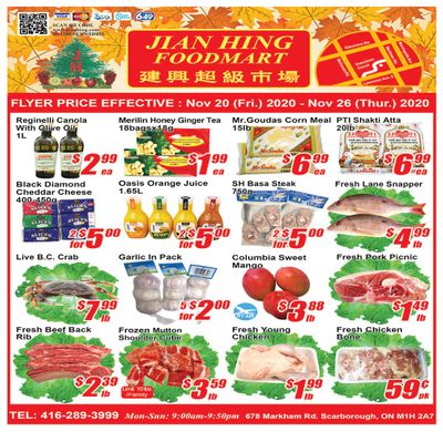 Jian Hing Foodmart (Scarborough) Flyer November 20 to 26