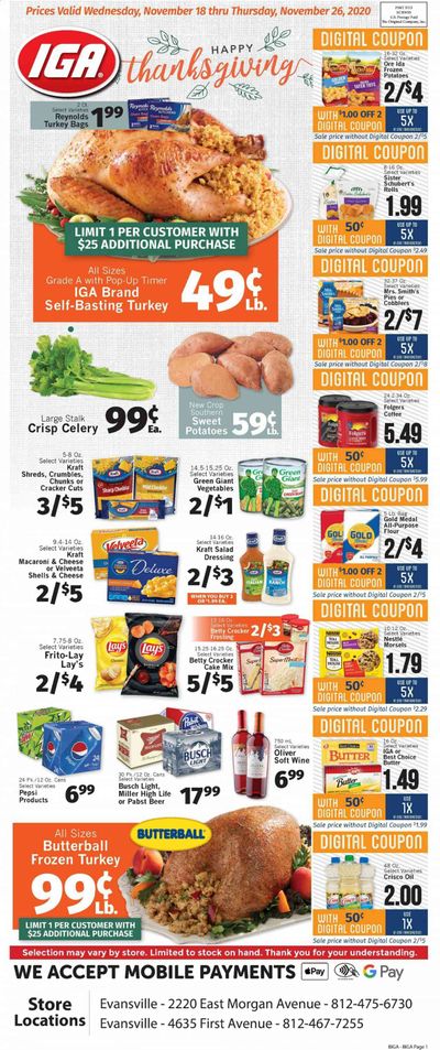 IGA Weekly Ad Flyer November 18 to November 26