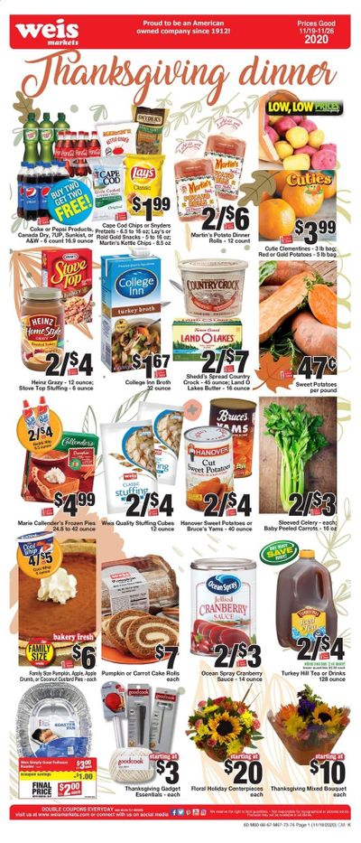 Weis Weekly Ad Flyer November 19 to November 26