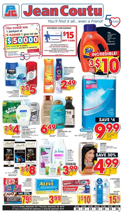 Jean Coutu (NB) Flyer September 20 to 26