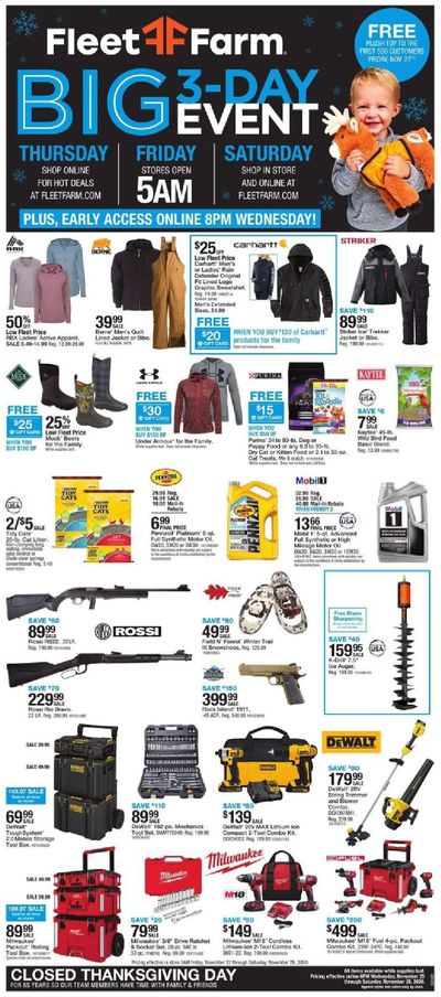 Fleet Farm Weekly Ad Flyer November 25 to November 28