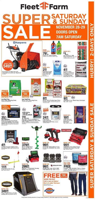 Fleet Farm Weekly Ad Flyer November 28 to November 29