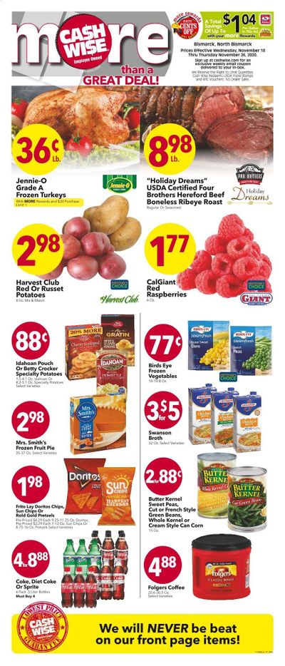 Cash Wise (MN, ND) Weekly Ad Flyer November 18 to November 26