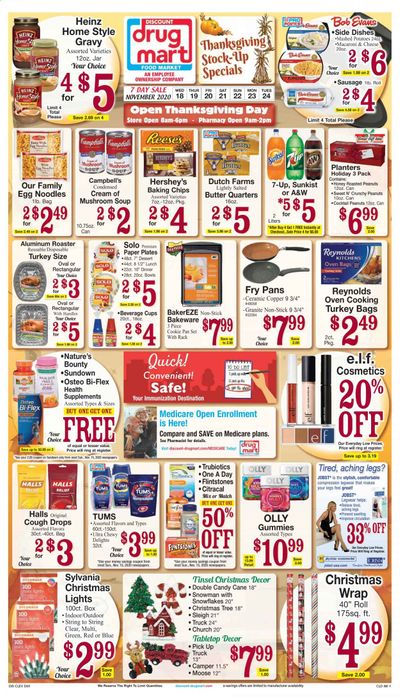 Discount Drug Mart (OH) Weekly Ad Flyer November 18 to November 24