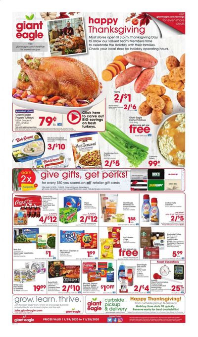 Giant Eagle (IN, MD, OH, PA, WV) Weekly Ad Flyer November 19 to November 25