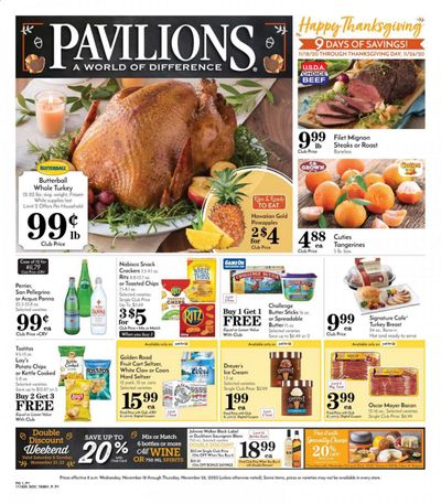 Pavilions (CA) Weekly Ad Flyer November 18 to November 26
