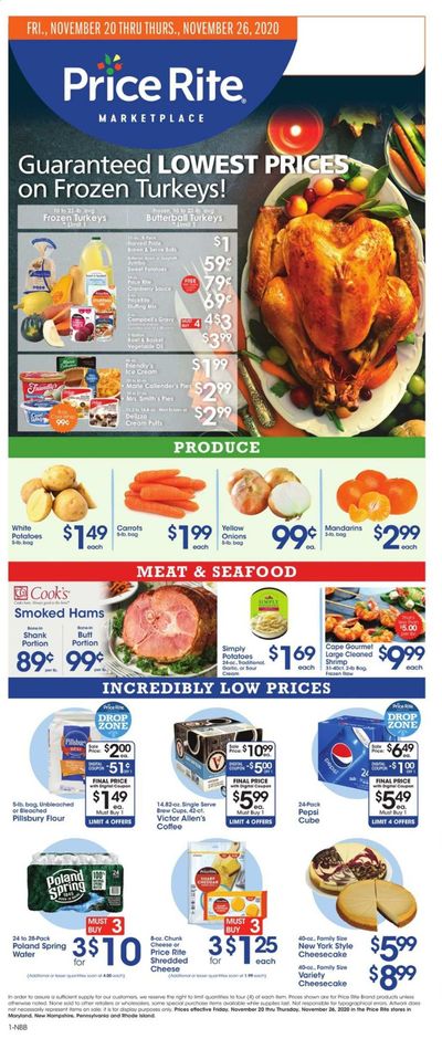 Price Rite (CT, MA, MD, NH, NJ, NY, PA, RI) Weekly Ad Flyer November 20 to November 26