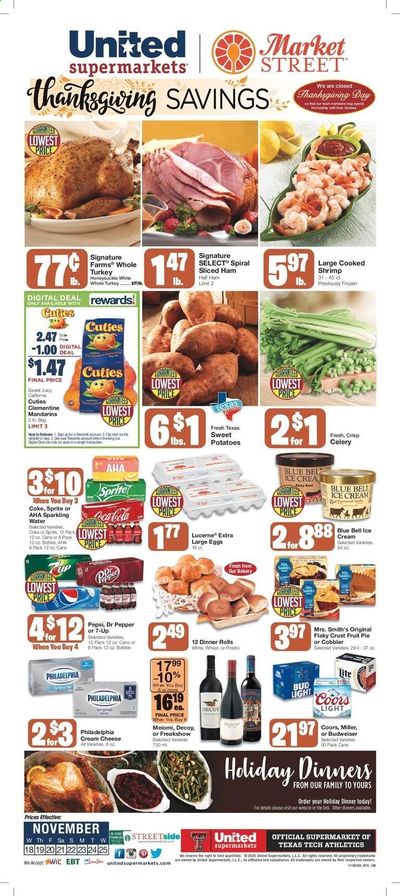 United Supermarkets Weekly Ad Flyer November 18 to November 25