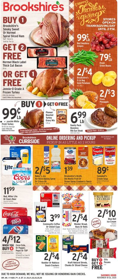 Brookshires Weekly Ad Flyer November 18 to November 26