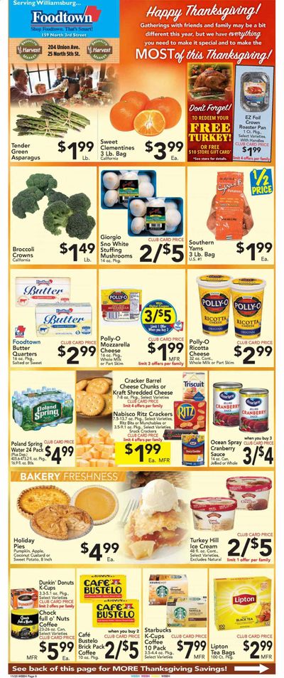 Foodtown (NJ, NY, PA) Weekly Ad Flyer November 20 to November 26
