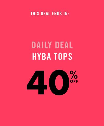 Reitmans Canada Black Friday Daily Deal: Save 50% off Select Hyba Tops