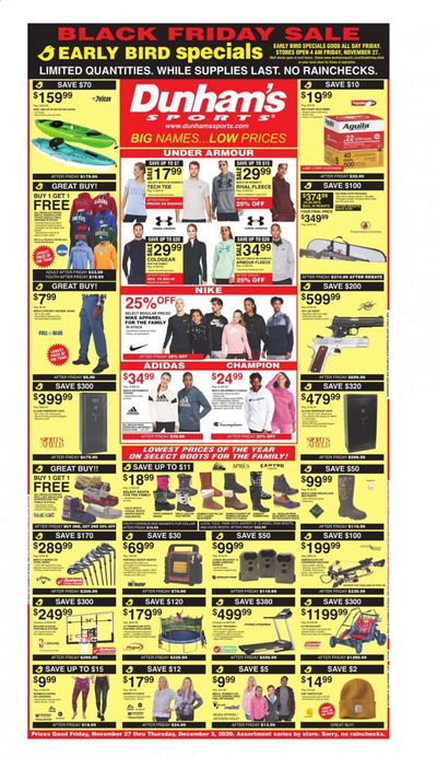 Dunham's Sports Weekly Ad Flyer November 27 to December 3