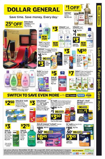 Dollar General Weekly Ad Flyer November 22 to November 28