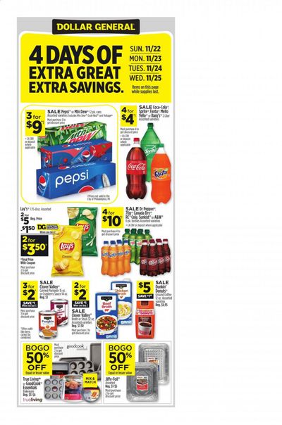 Dollar General Weekly Ad Flyer November 22 to November 28 Dollar General Weekly Ad Flyer November 22 to November 28
