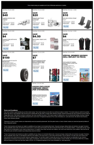 Costco (QC) Weekly Savings November 23 to 29