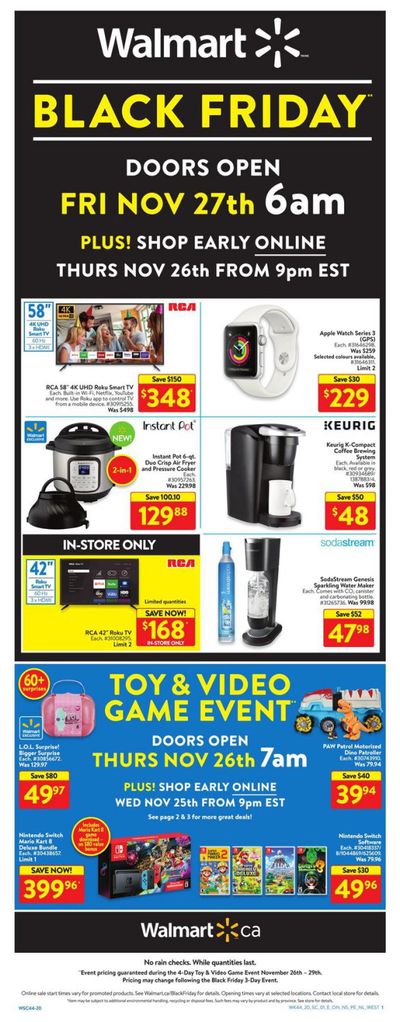 Walmart Black Friday Flyer November 27 to 29, 2020