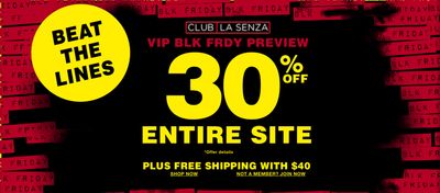 La Senza Canada Black Friday Preview Sale: 30% Off Sitewide + 2 FREE Panties When You Buy 3 + More 