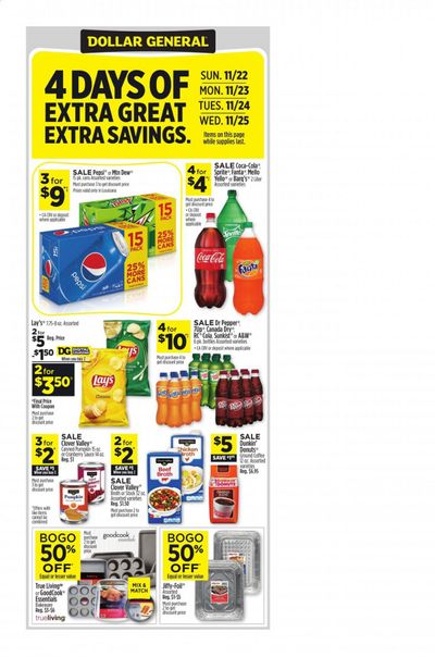 Dollar General (LA) Weekly Ad Flyer November 22 to November 28 Dollar General (LA) Weekly Ad Flyer November 22 to November 28