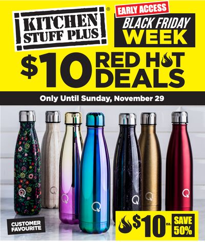 Kitchen Stuff Plus Canada Black Friday Red Hot Deals: $10 Deals, Save 60% on 24 Pc. Fresh Seal Storage Container Set + More Flyer’s Offers