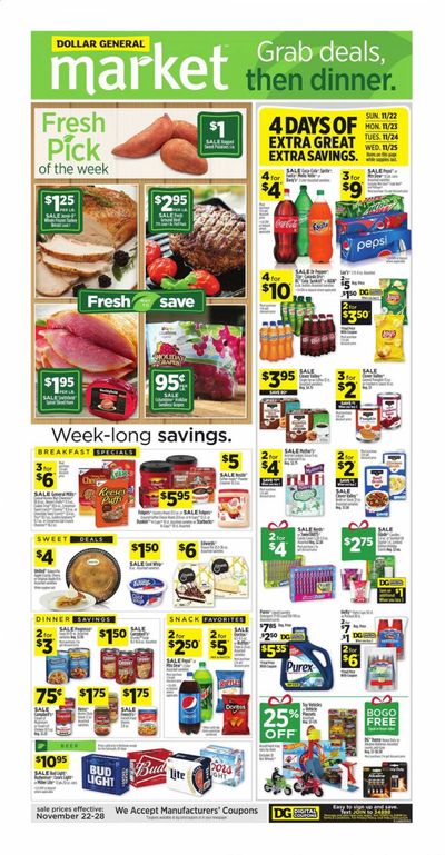 Dollar General (KY) Weekly Ad Flyer November 22 to November 28