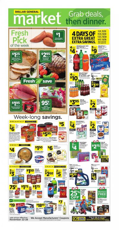 Dollar General (OH) Weekly Ad Flyer November 22 to November 28