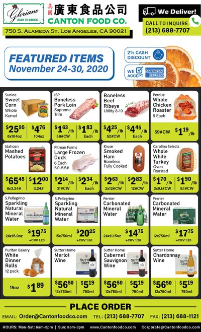 Canton Food Co Weekly Ad Flyer November 24 to November 30, 2020